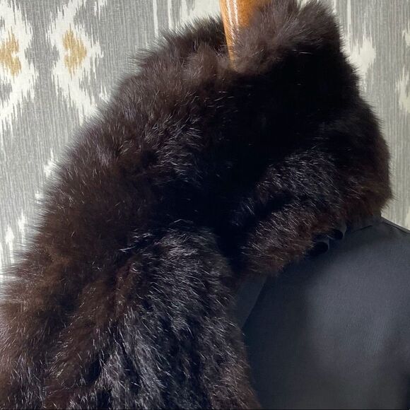 Ralph Lauren Black Label * Brown Opossum Fur Pull Through Scarf - Picture 14 of 16